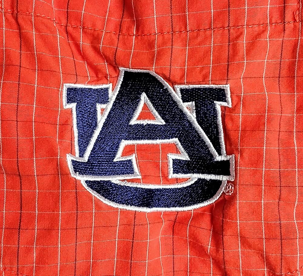 Knights Apparel Auburn Tigers Long Sleeve Button Up Shirt Mens L Orange Football